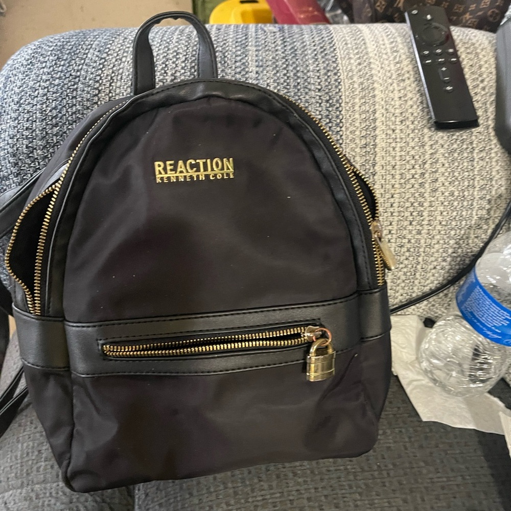 Kenneth Cole Reaction Black and Gold Backpack